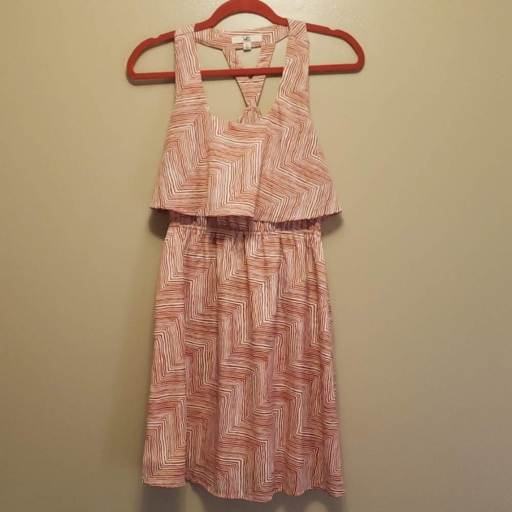 Chevron stripe dress cut out shoulder design back
